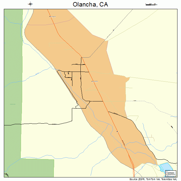Olancha, CA street map