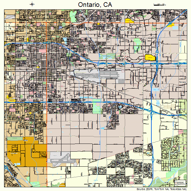 Ontario, CA street map