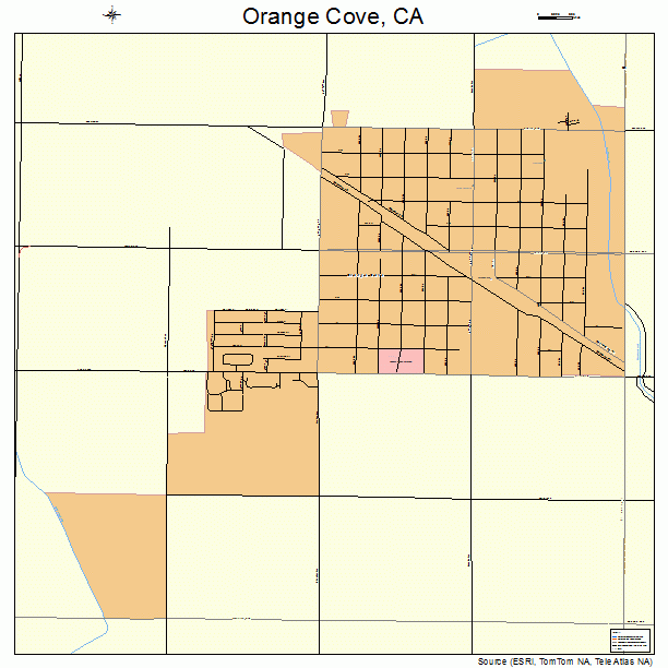 Orange Cove, CA street map