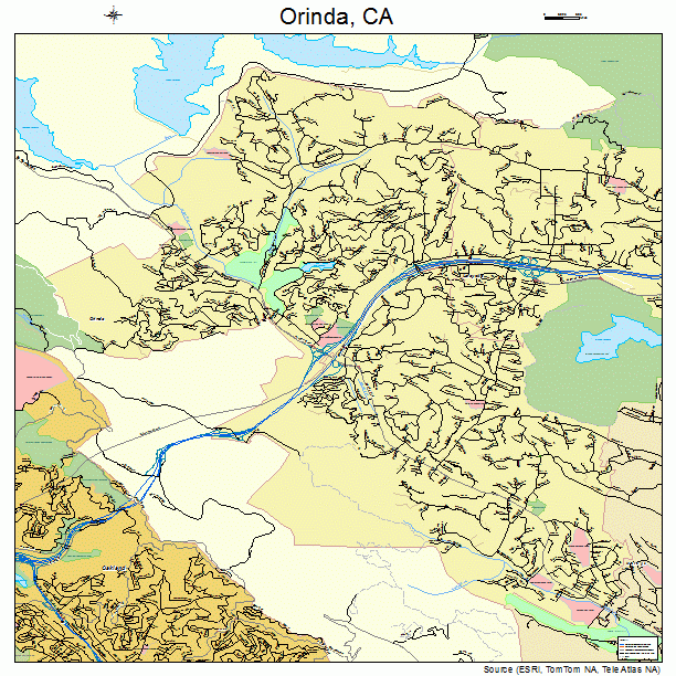 Orinda, CA street map