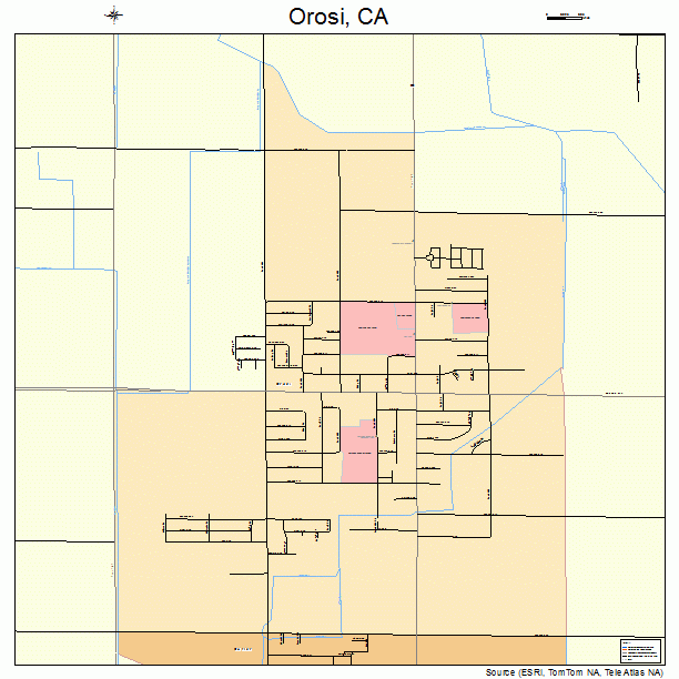 Orosi, CA street map