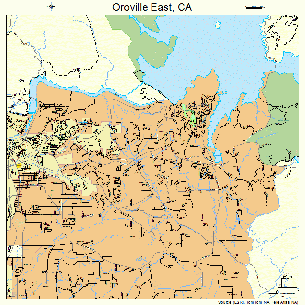 Oroville East, CA street map
