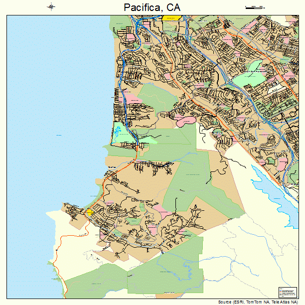 Pacifica, CA street map