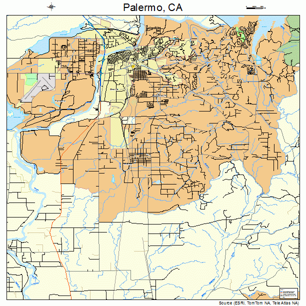 Palermo, CA street map