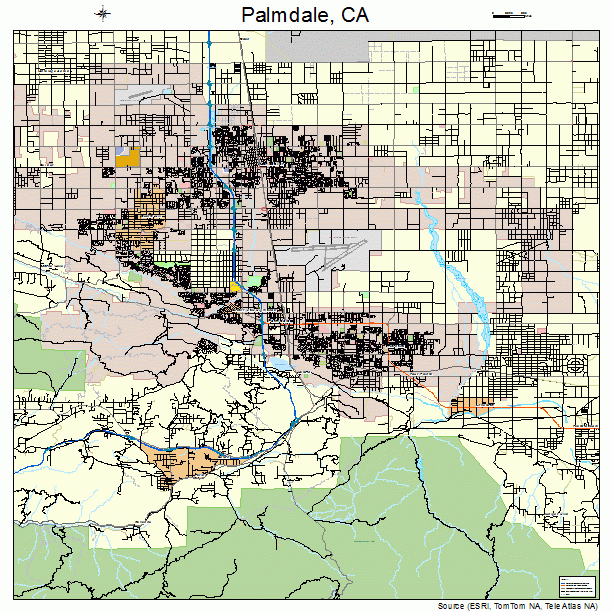 Palmdale, CA street map
