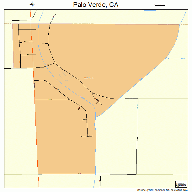 Palo Verde, CA street map