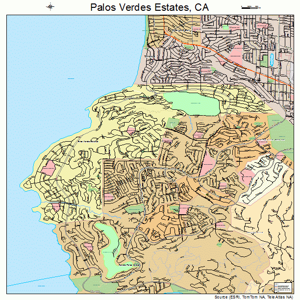 Palos Verdes Estates, CA street map