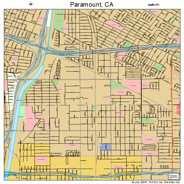 Paramount, CA street map
