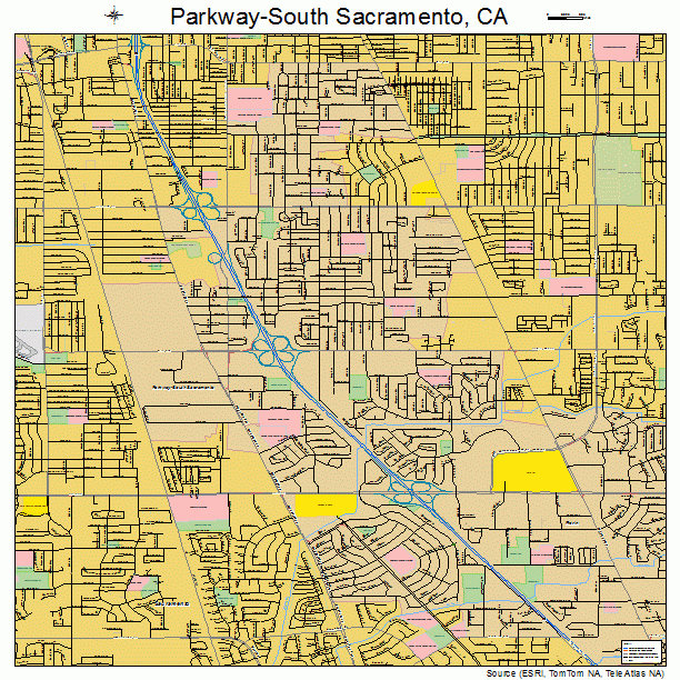 Parkway-South Sacramento, CA street map