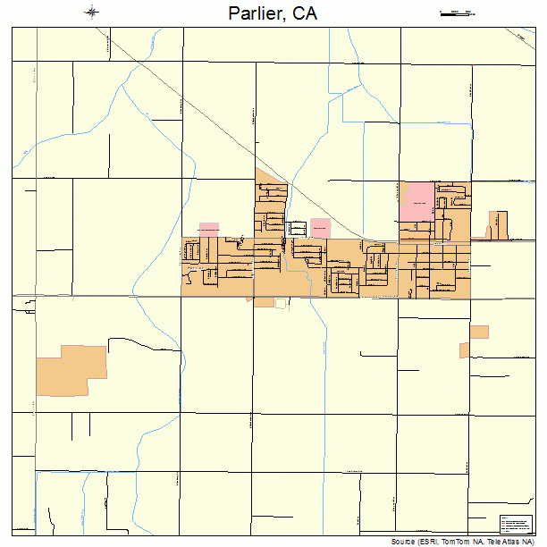 Parlier, CA street map