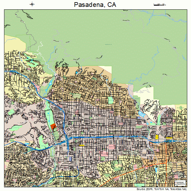 Pasadena, CA street map