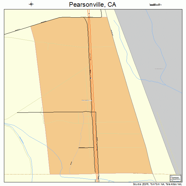 Pearsonville, CA street map