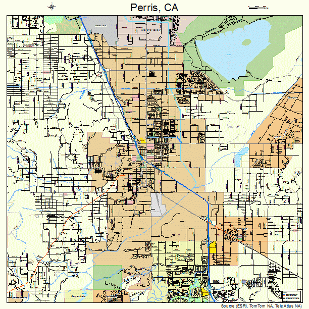 Perris, CA street map