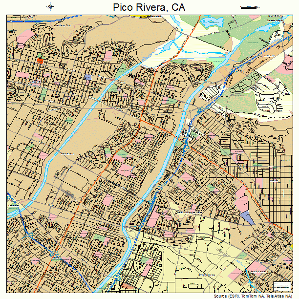 Pico Rivera, CA street map