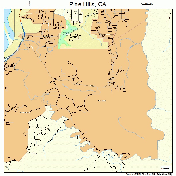 Pine Hills, CA street map