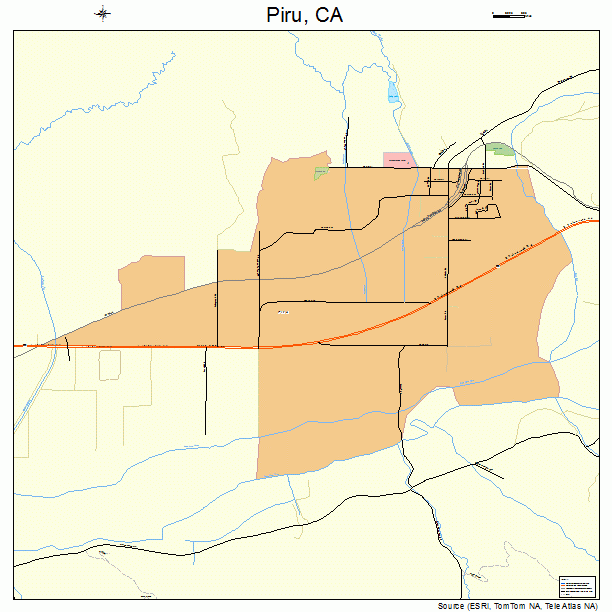 Piru, CA street map