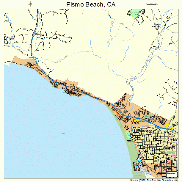 Pismo Beach, CA street map