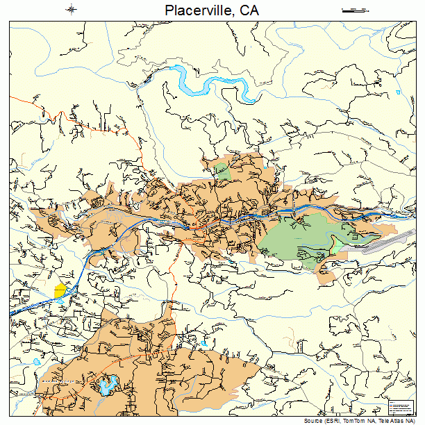 Placerville, CA street map