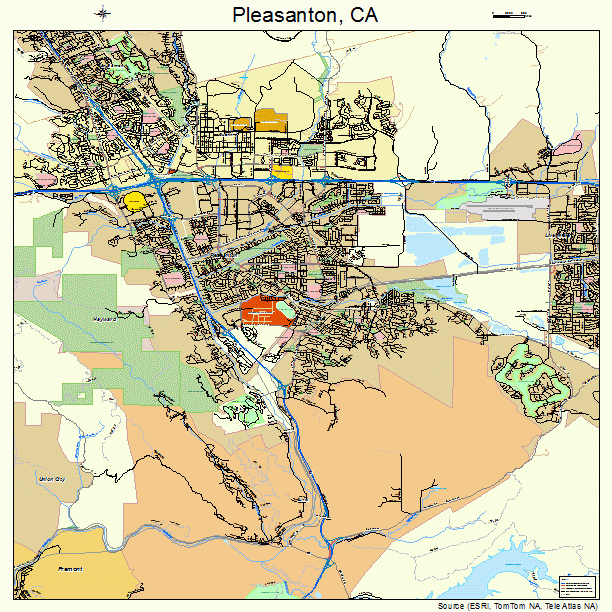 Pleasanton, CA street map