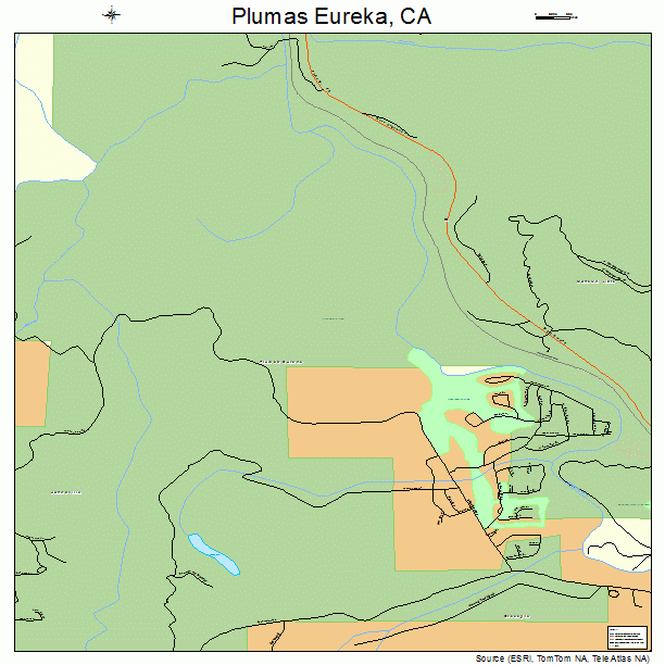Plumas Eureka, CA street map