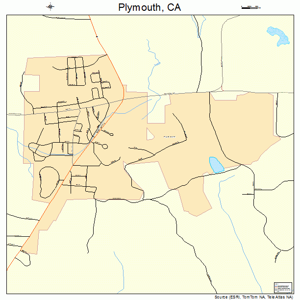 Plymouth, CA street map