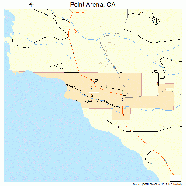 Point Arena, CA street map