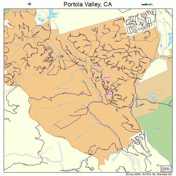 Portola Valley, CA street map