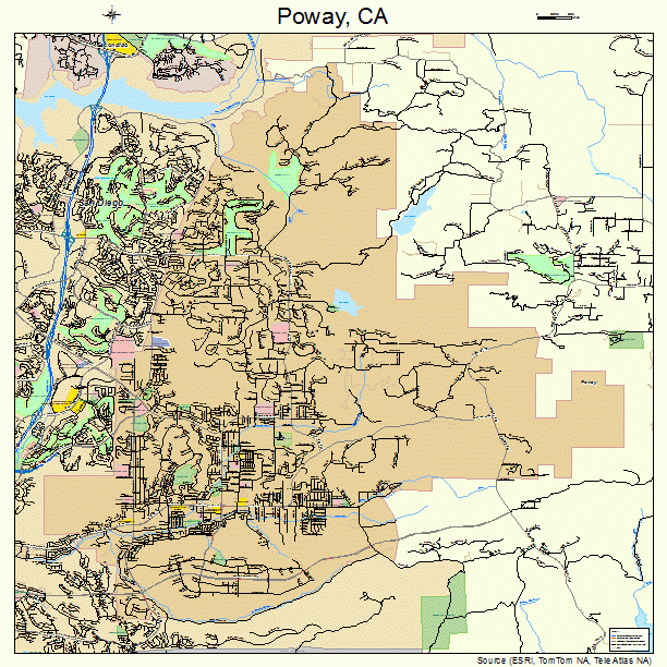 Poway, CA street map