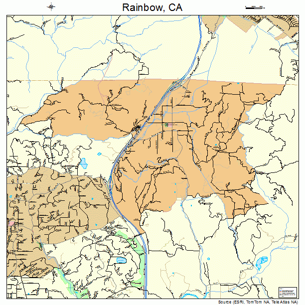 Rainbow, CA street map