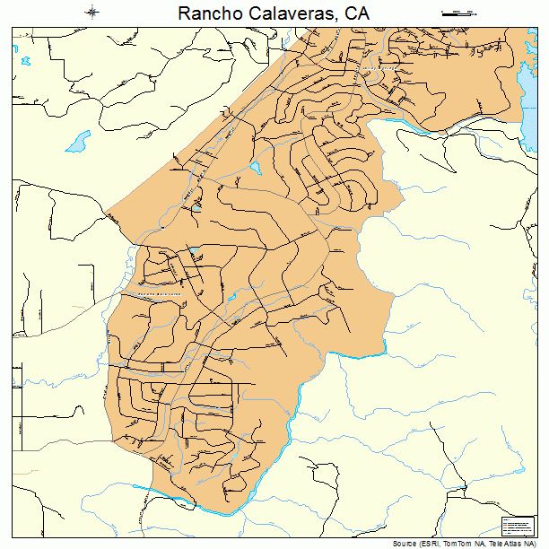 Rancho Calaveras, CA street map