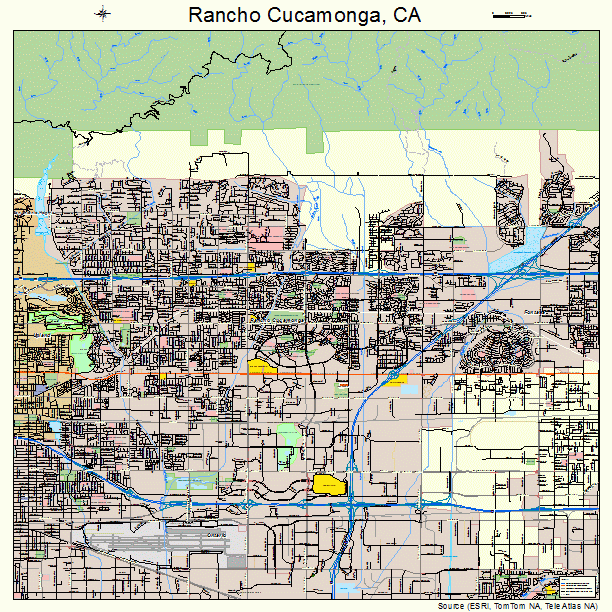 Rancho Cucamonga, CA street map