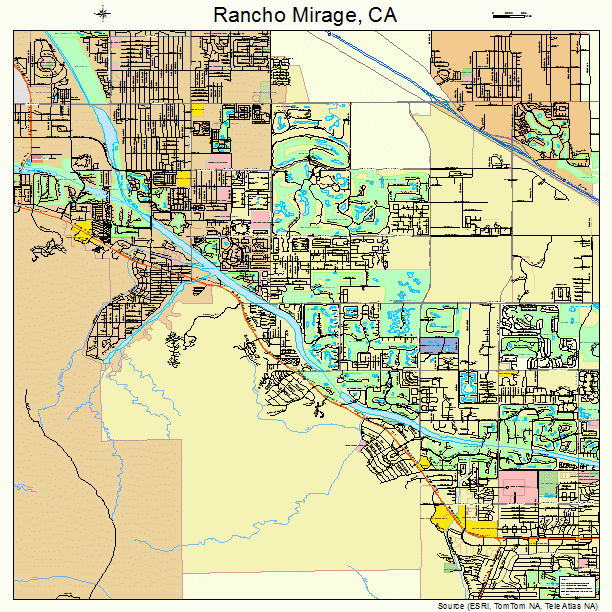 Rancho Mirage, CA street map