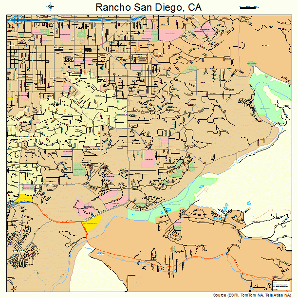 Rancho San Diego, CA street map