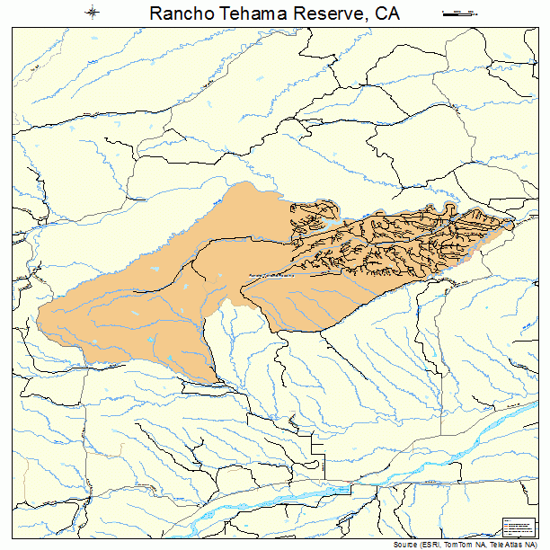 Rancho Tehama Reserve, CA street map