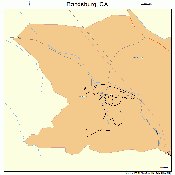 Randsburg, CA street map