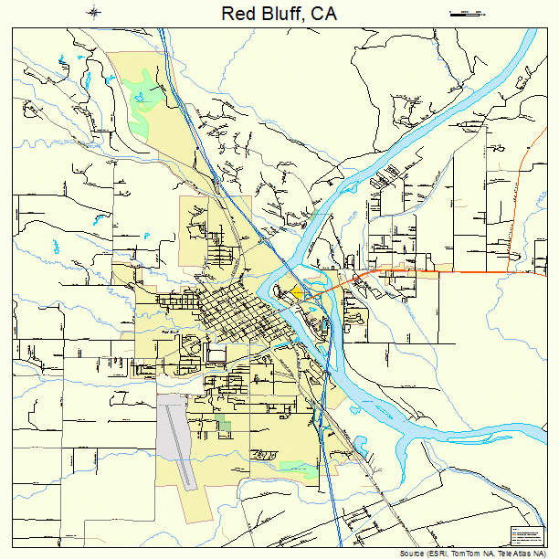 Red Bluff, CA street map