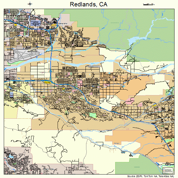 Redlands, CA street map