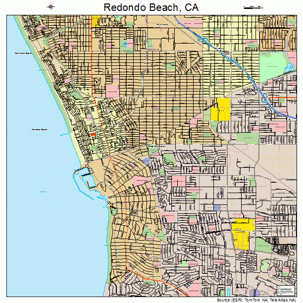 Redondo Beach, CA street map