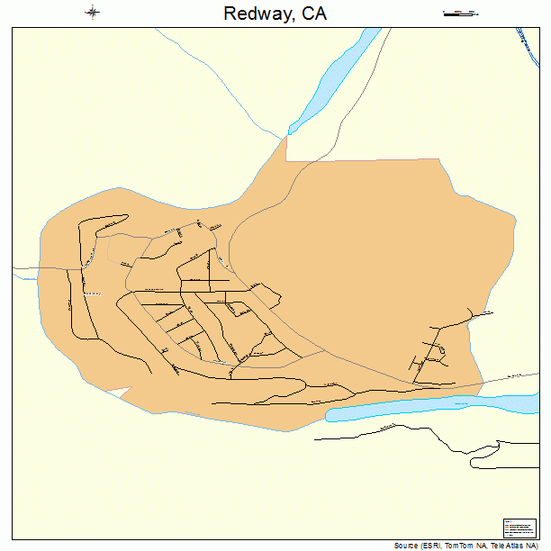 Redway, CA street map