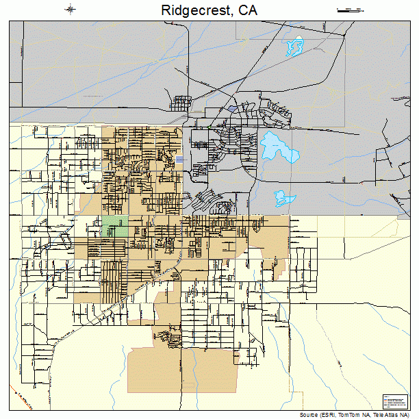 Ridgecrest, CA street map