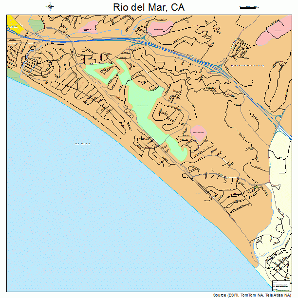 Rio del Mar, CA street map