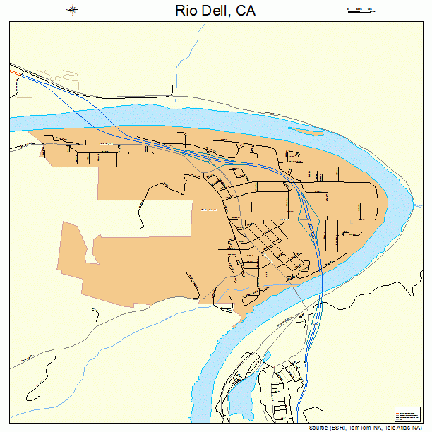 Rio Dell, CA street map