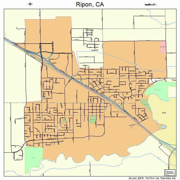 Ripon California Street Map 0661026