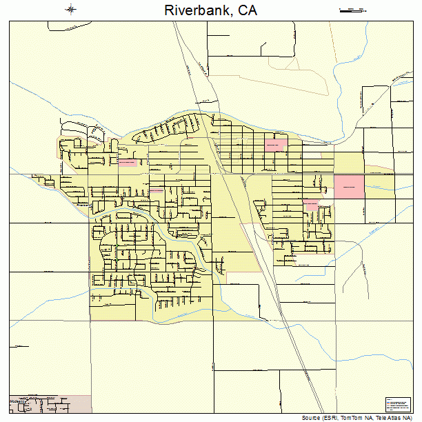 Riverbank, CA street map
