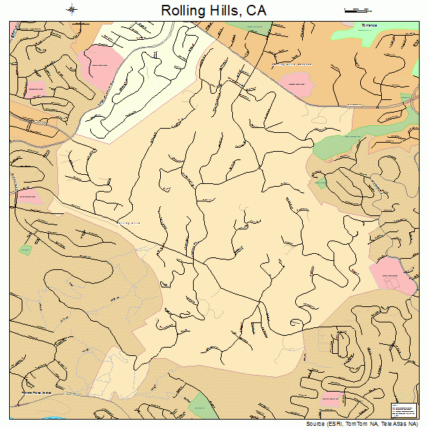 Rolling Hills, CA street map