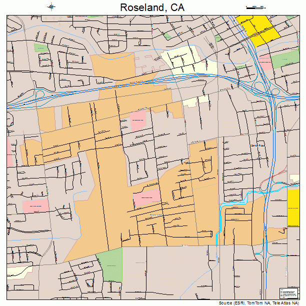 Roseland, CA street map