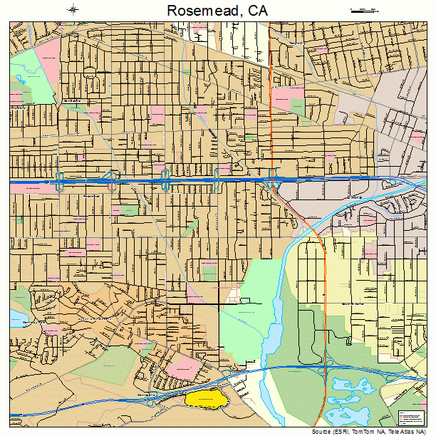 Rosemead, CA street map