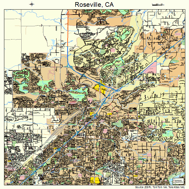 Roseville, CA street map