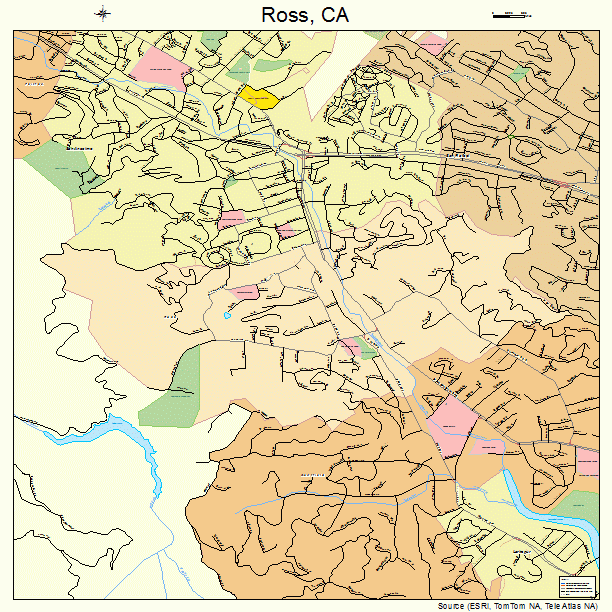 Ross, CA street map