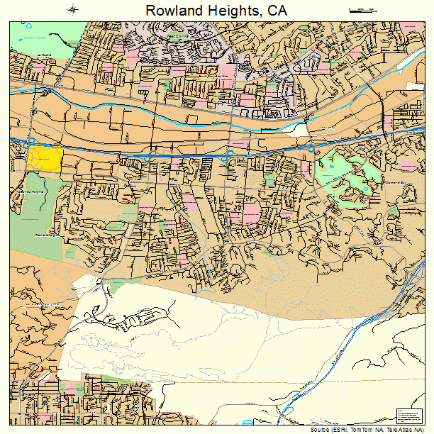 Rowland Heights, CA street map